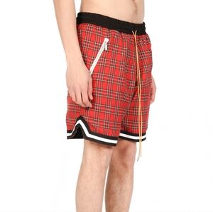 Rhude Plaid Shorts, Size am
